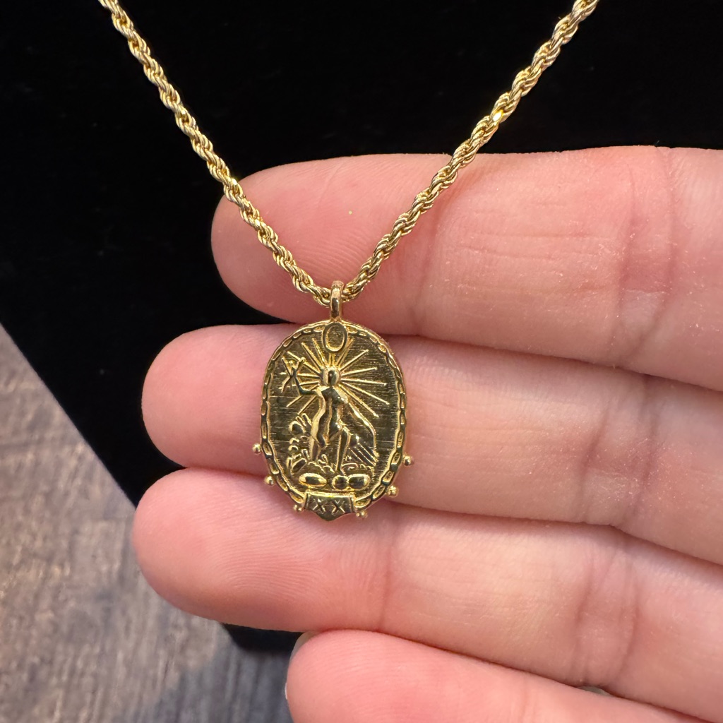 Mod + Jo Gold Inner Warrior Pendant Necklace — image 3 of 4